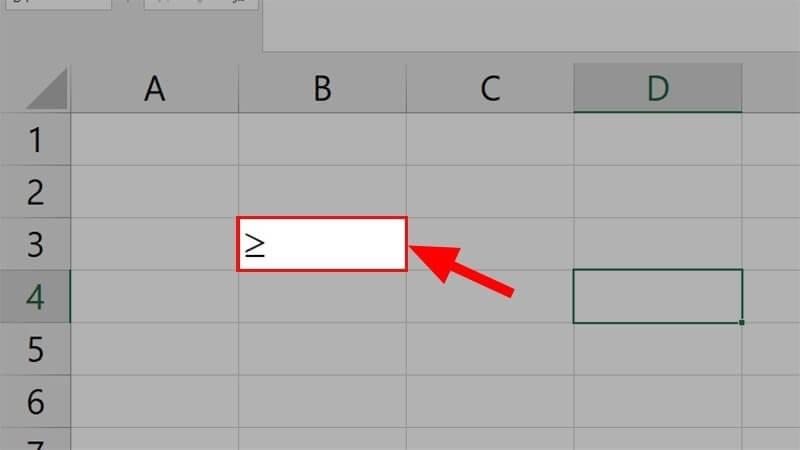 Cách viết dấu lớn hơn hoặc bằng, nhỏ hơn hoặc bằng, dấu suy ra trong Word, Excel