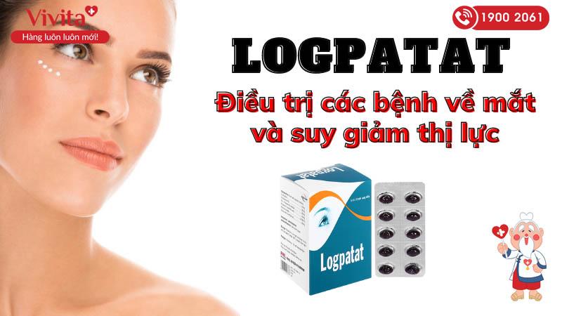 Thuốc trị các bệnh về mắt, suy giảm thị lực Logpatat | Hộp 60 viên