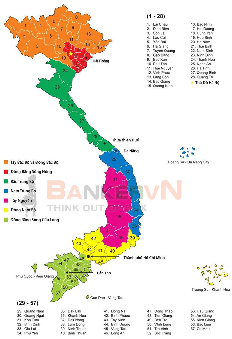 Xếp hạng diện tích các tỉnh thành Việt Nam mới nhất 2024