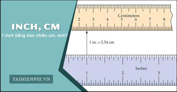 Chuyển đổi 1 inch thành bao nhiêu cm, mm, m
