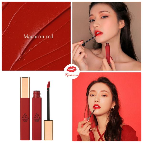 Son Kem 3CE Macaron Red – Cloud Lip Tint Màu Đỏ Tươi