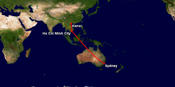 Bay từ Việt Nam sang Úc mất mấy tiếng?